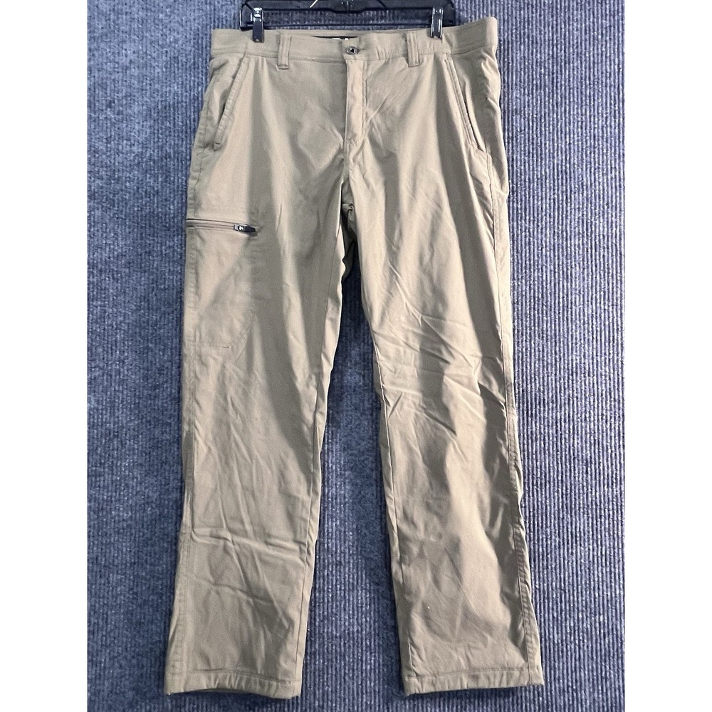 Eddie Bauer Rainier Fleece Lined Men's Pants Beige 36x32 Cargo Style